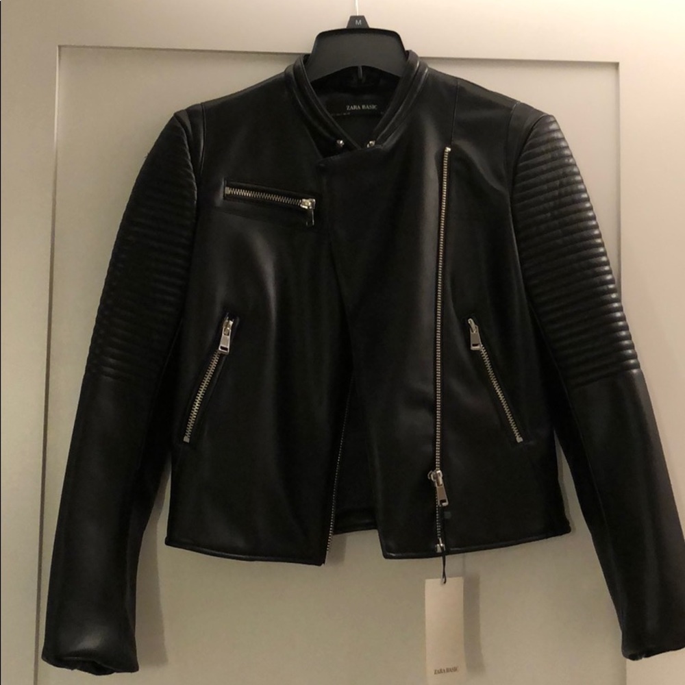 Zara Faux Leather Moto Jacket